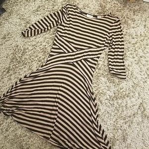 Striped A line dress